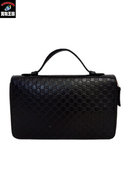 長財布 GUCCIマイクログッチシマ トラベルウォレット/449246[値下]