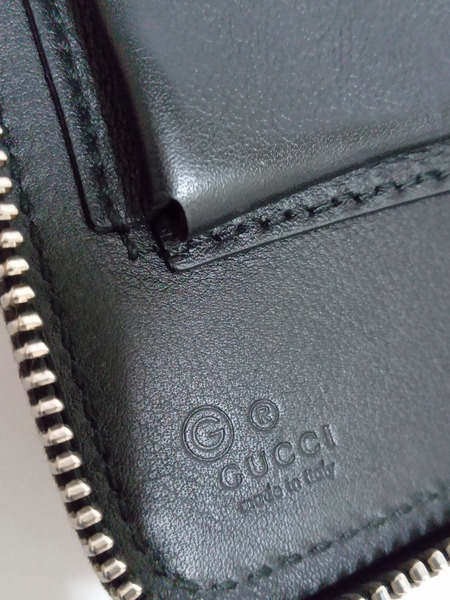 長財布 GUCCIマイクログッチシマ トラベルウォレット/449246[値下]