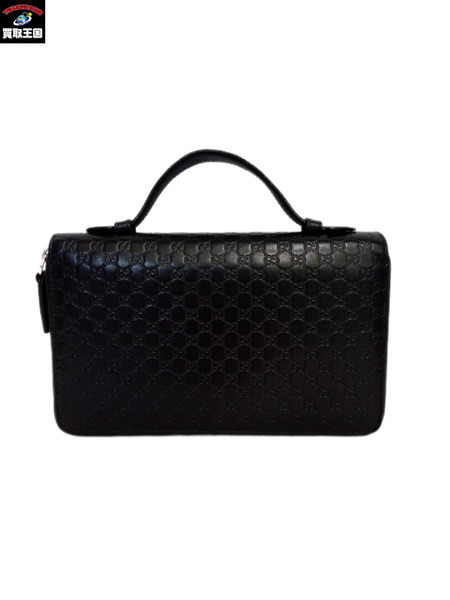 長財布 GUCCIマイクログッチシマ トラベルウォレット/449246[値下]