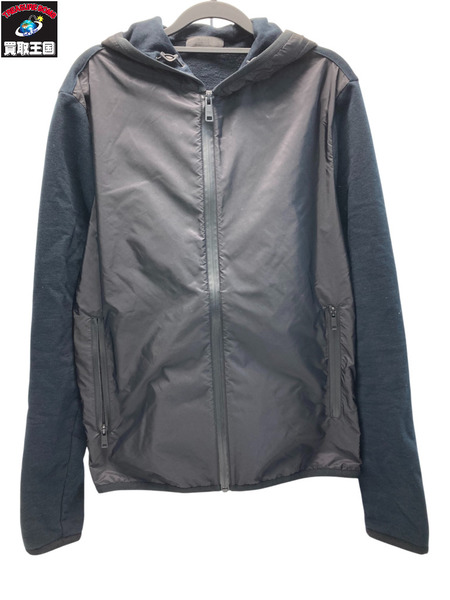 PRADA 19SS　SJC568　コットン×ナイロン切り替えフーディージャケット プラダ