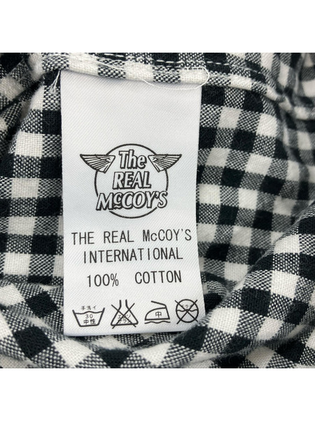 REAL McCOY'S 長袖シャツ ギンガム 白黒 (15)