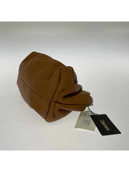 ショルダーバッグ BRENTELLA 2wayクラッチバッグ キャメル