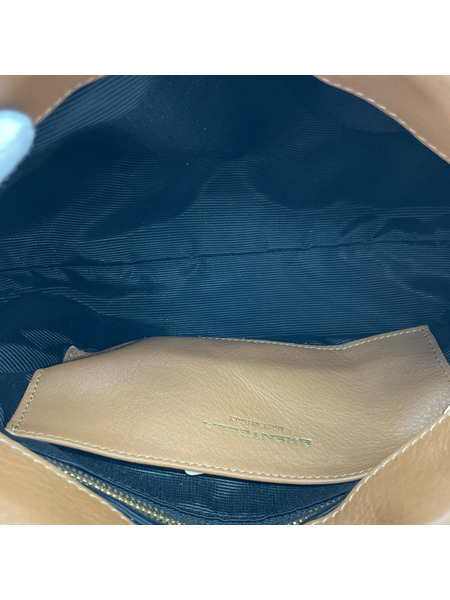 ショルダーバッグ BRENTELLA 2wayクラッチバッグ キャメル