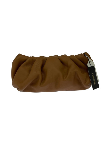 ショルダーバッグ BRENTELLA 2wayクラッチバッグ キャメル