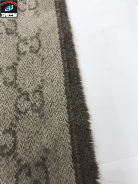 GUCCI  GG柄 カシミヤ混 グレーベージュ[値下]