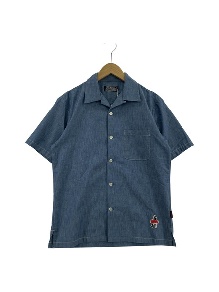 HYSTERIC GLAMOUR 半袖シャツ VIXEN GIRLワッペン オープンカラーシャツ S