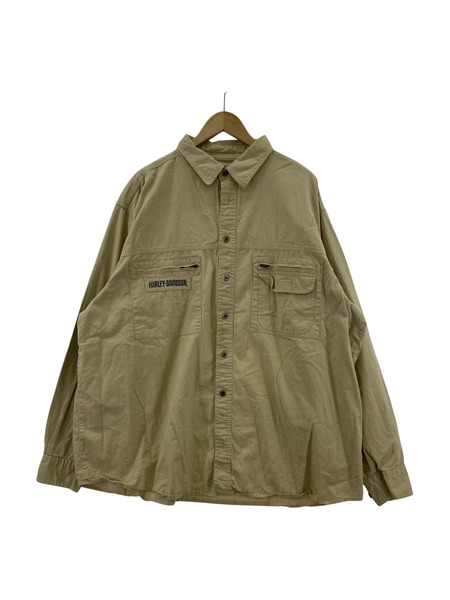 Harley-Davidson 長袖シャツ Harley-Davidson L/Sシャツ XXL BEG