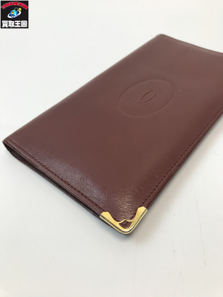 Cartier カルティエ マストライン  ボルドー 長札入れ ロングウォレット