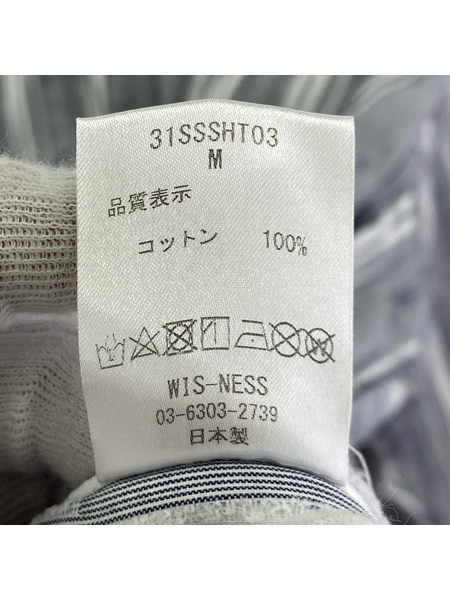 長袖シャツ IS-NESS  PAJAMA SHIRT ストライプグレー M