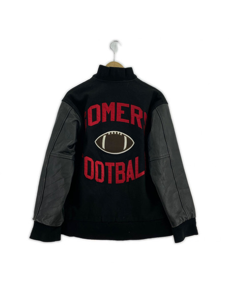 90s Game Sportwear ウール Genuine Leather スタジャン (XS)