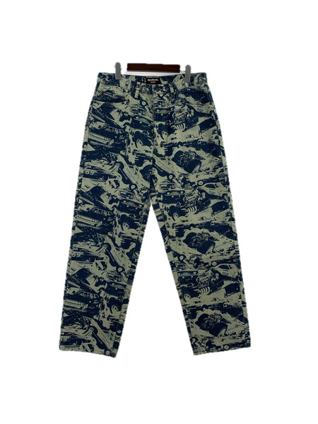 Supreme パンツ ×hysteric glamour cars baggy jean W30