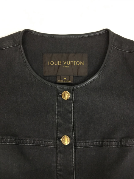 LOUIS VUITTON　レディースラグ衣料 ノーカラーショルダーモノグラムジャケット/38