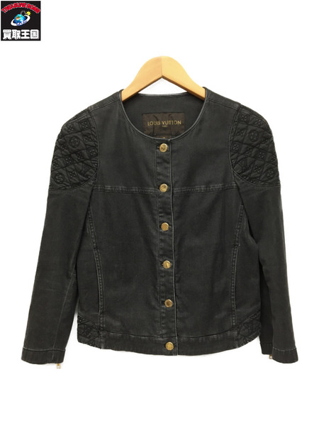 LOUIS VUITTON　レディースラグ衣料 ノーカラーショルダーモノグラムジャケット/38