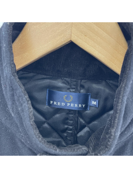 FRED PERRY キルティング ジャケット 黒 (M)