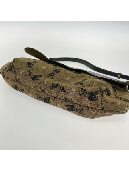 IL BISONTE ハンドバッグ モノグラム レザーハンドバッグ