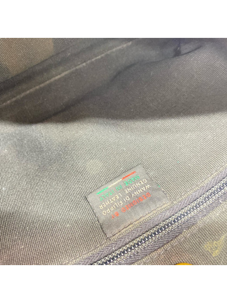 IL BISONTE ハンドバッグ モノグラム レザーハンドバッグ
