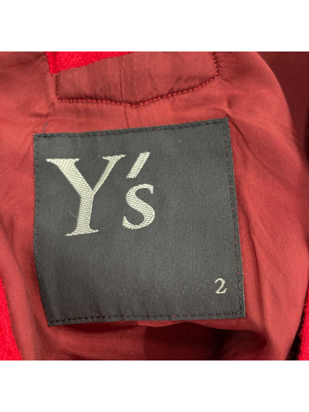 Y's ノースリーブワンピース N/Sウールワンピース 赤 2