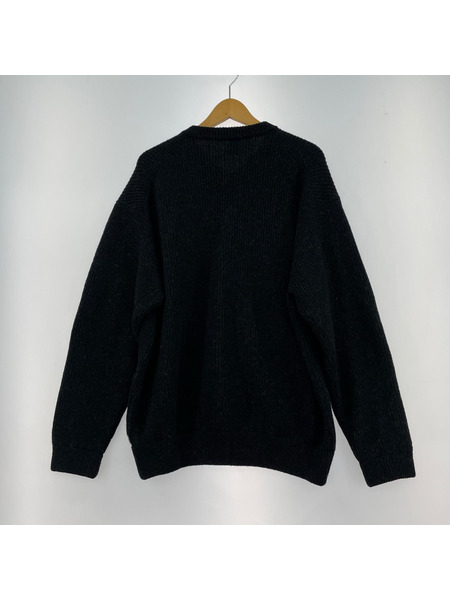 ニット・セーター OVY ウール カーディガン 黒 (M)