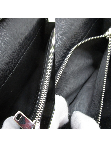 SAINT LAUREN ラウンドジップウォレット 黒 328558