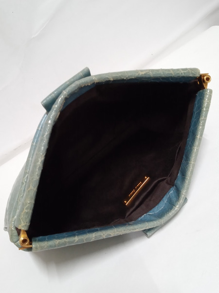 MiuMiu/クロコ型押し/ポーチ/クラッチバッグ 型押しポーチ