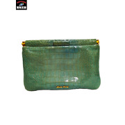 MiuMiu/クロコ型押し/ポーチ/クラッチバッグ 型押しポーチ