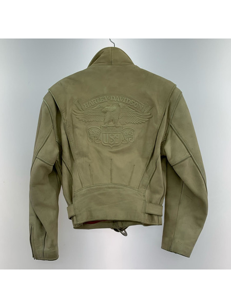 Harley-Davidson ジャケット 80s レザーライダースジャケット 白