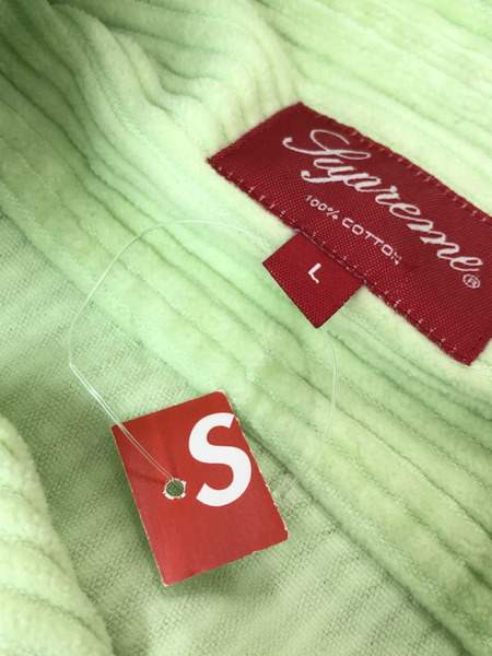 Supreme 22SS Corduroy Shirt mint green L[値下]