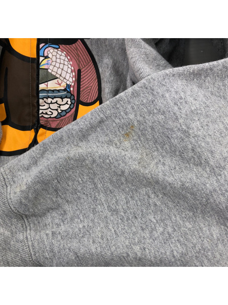 A BATHING APE×KAWS×ORIGINAL FAKE 人体模型 フルジップパーカー XXL グレー[値下]