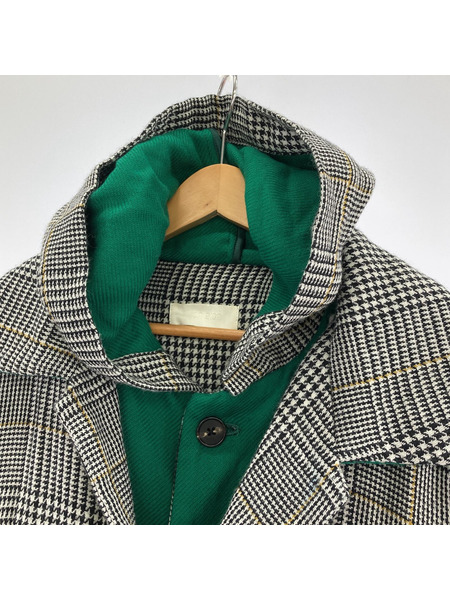 NEON SIGN グレンチェックサンドウィッチコート[値下]