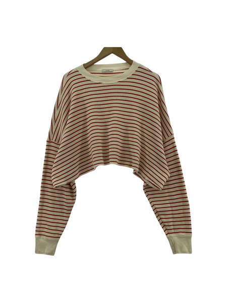 CLANE 長袖Tシャツ・カットソー ショート丈ボーダーカットソー