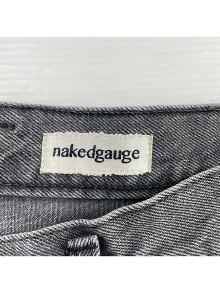 nakedgauge ASHLEY JEANS BLEACHED バギーデニムパンツ 2 グレー