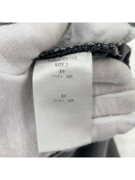 nakedgauge ASHLEY JEANS BLEACHED バギーデニムパンツ 2 グレー