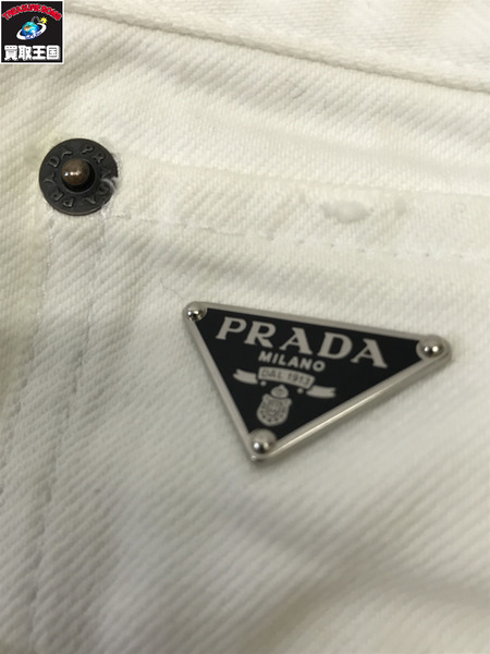  PRADA 23AW 5ポケットデニム ジーンズ 三角プレート デニムパンツ