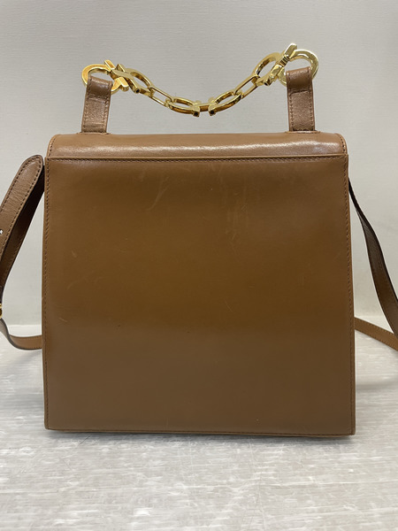 S.Ferragamo ガンチーニハンドル 2WAYバッグ ブラウン