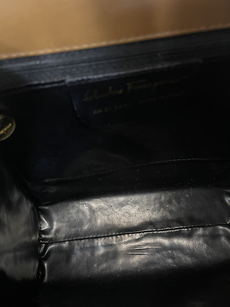 S.Ferragamo ガンチーニハンドル 2WAYバッグ ブラウン