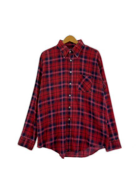 OLD・VINTAGE 長袖シャツ ~70s Sears printed flannel shirt RED L