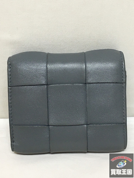 BOTTEGA VENETA マキシイントレチャート コンパクトウォレット グレー[値下]