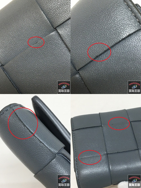 BOTTEGA VENETA マキシイントレチャート コンパクトウォレット グレー[値下]