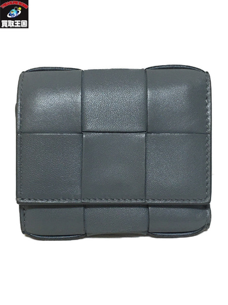 BOTTEGA VENETA マキシイントレチャート コンパクトウォレット グレー[値下]