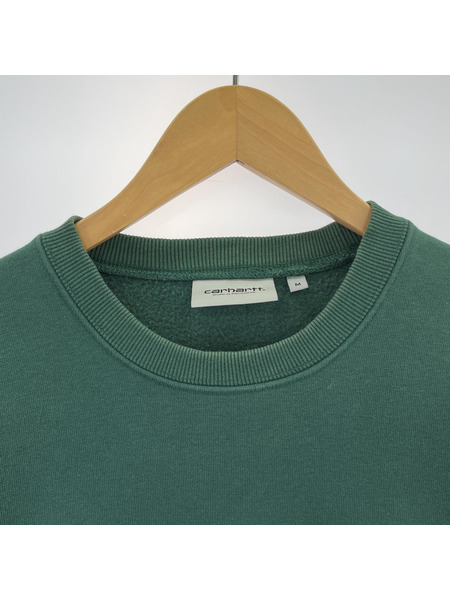 Carhartt スウェット・トレーナー WIP フロッキープリントスウェット 緑 (M)[値下]