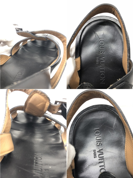 ＬＶ　ルイヴィトン グルカサンダル レザー 黒　Size 7