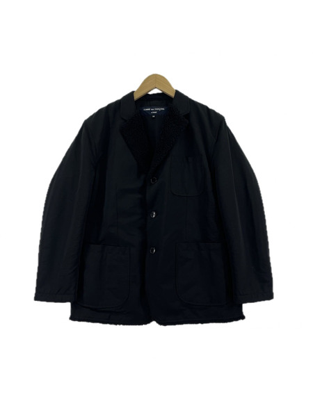 COMME des GARCONS HOMME ナイロン×ボア リバーシブルテーラードジャケット XS