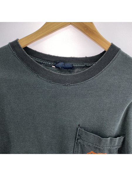 90s Eric Clapton 99年 ジャパンツアー ポケットTシャツ(L程度) ブラック[値下]