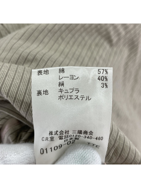 BURBERRY テーラードジャケット・ブレザー LONDON シルク混ストライプ(38)