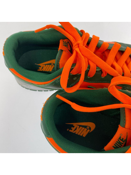 NIKE スニーカー DUNK LOW 緑オレンジ (26)