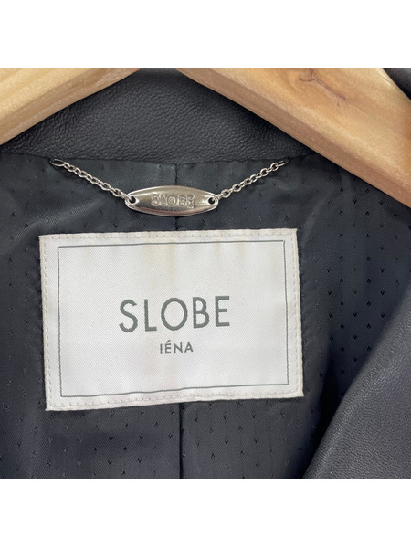 レザージャケット SLOBE IENA ダブルライダースジャケット (36) 黒