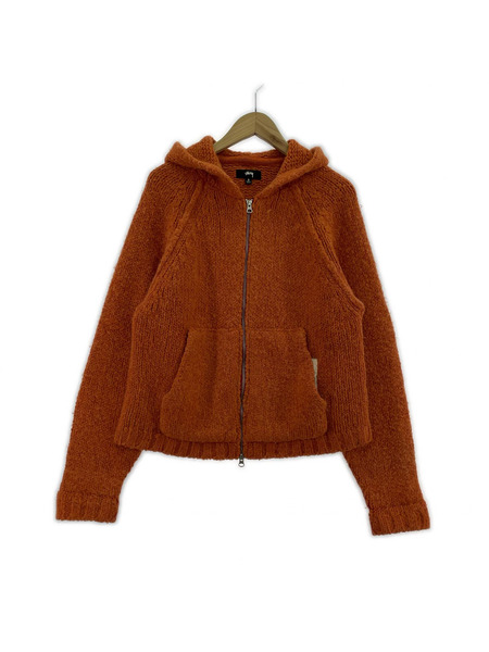 STUSSY CHUNKY KNIT ZIP HOODIE