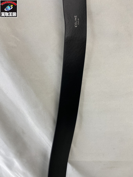 CELINE ロゴプリント レザーベルト