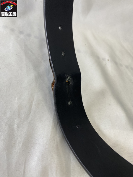 CELINE ロゴプリント レザーベルト