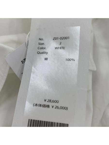 COMOLI 長袖シャツ 24ss コモリシャツ 2 ホワイト